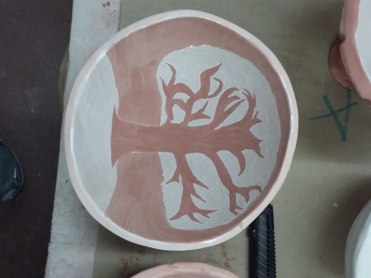 Bowl that was being decorated by MSU Student